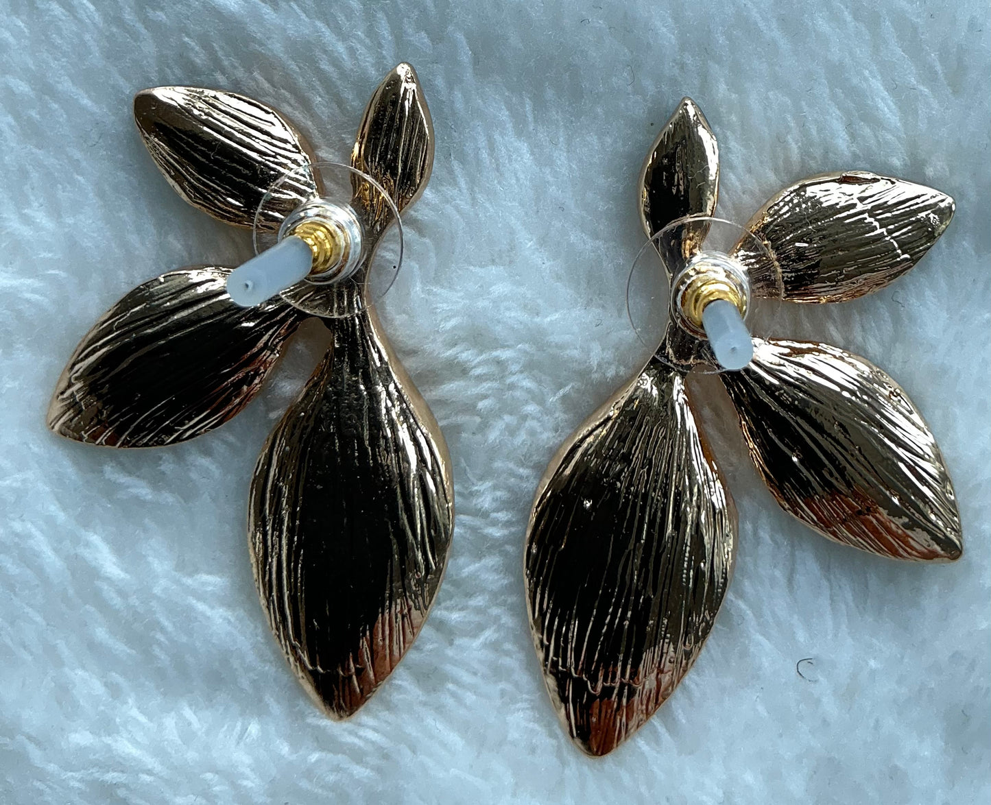 Vintage Leaf Drop Stud Earrings with Stainless Steel Posts