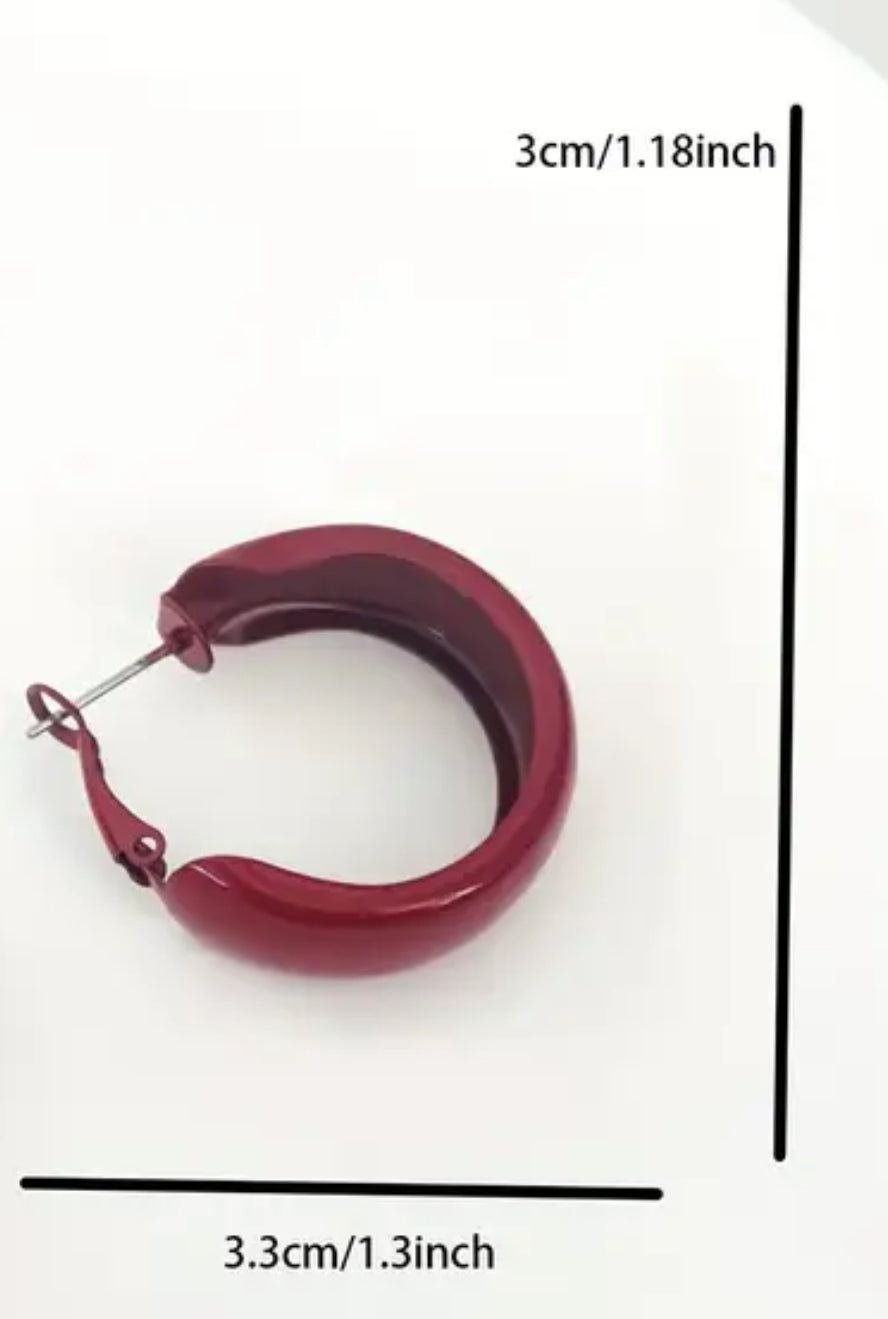A Pair of Vintage Red High-End Statement Earrings