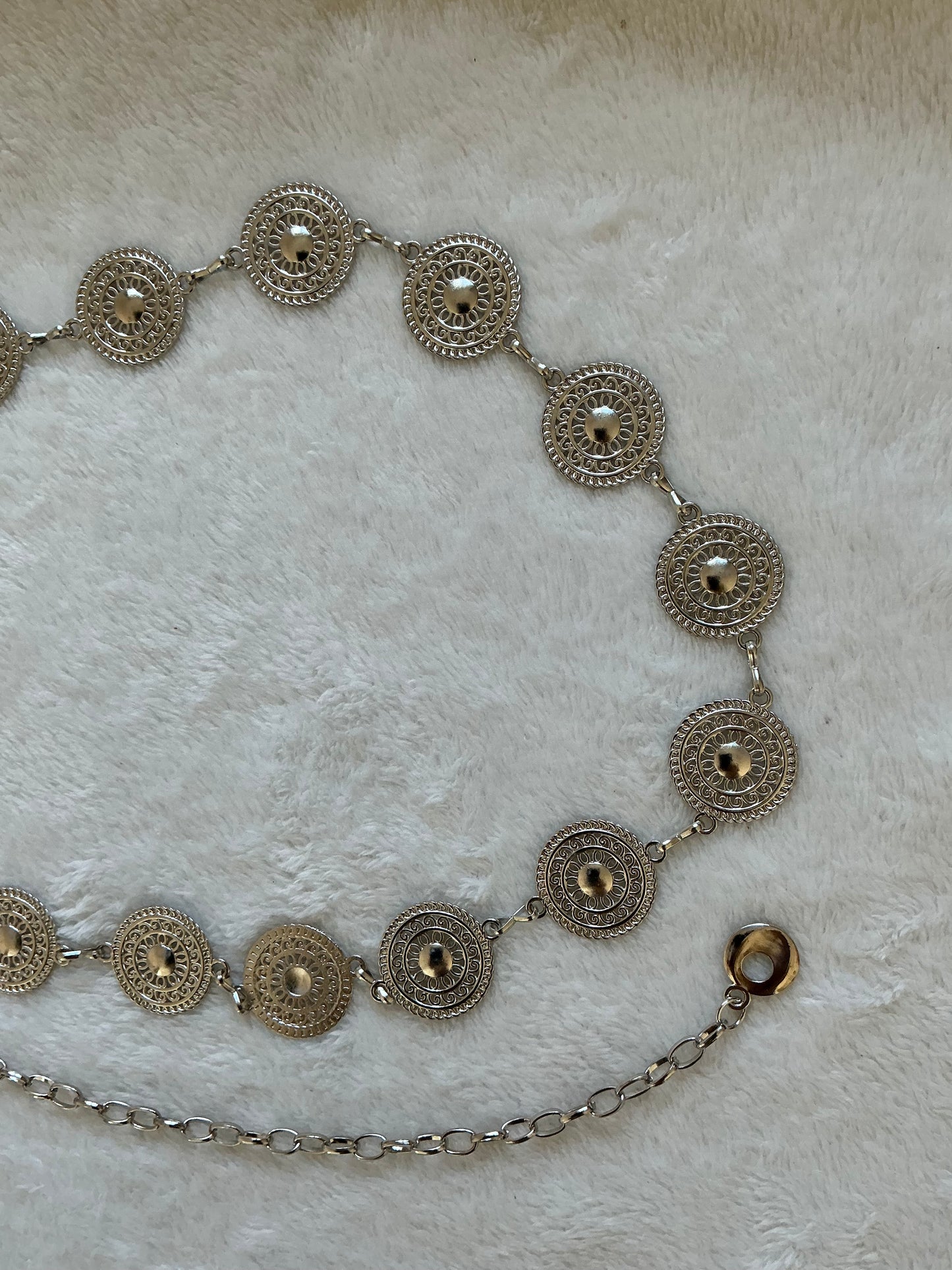 Elegant silver / gold Beaded Waist Belt - Durable Alloy, Non-Tarnish Finish