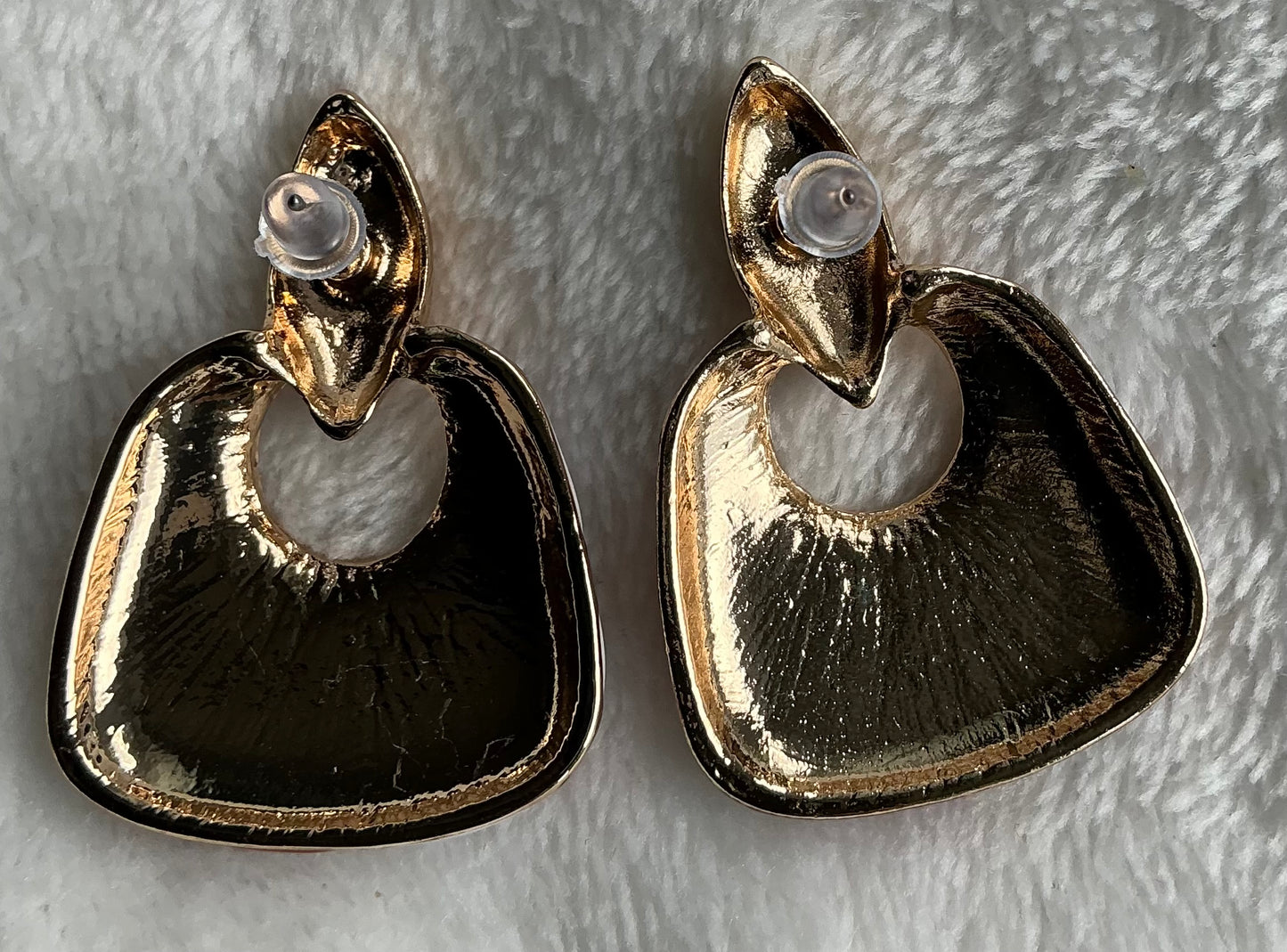 1 Pair of Western Ins Style French Drip Oil Body Bag Shaped Earrings