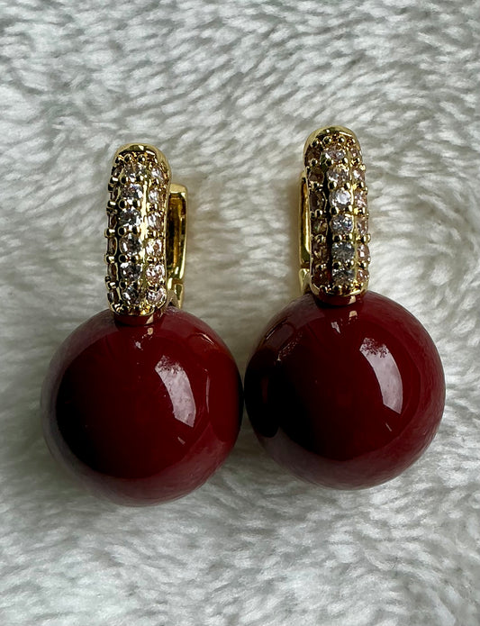 Retro Temperament Korean Influencer Apple Pearl Ear Clips