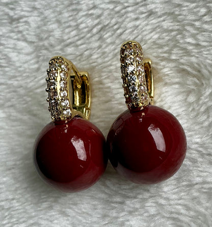 Retro Temperament Korean Influencer Apple Pearl Ear Clips