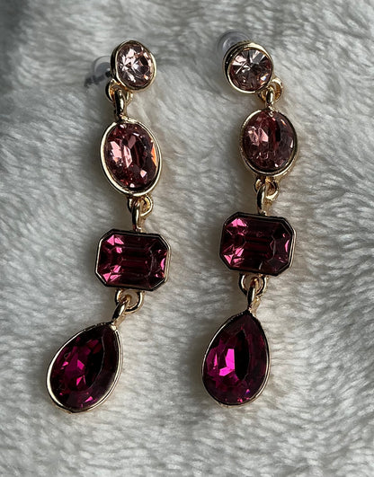 European and American Fashionable Light Luxury Versatile Long Metal Earrings