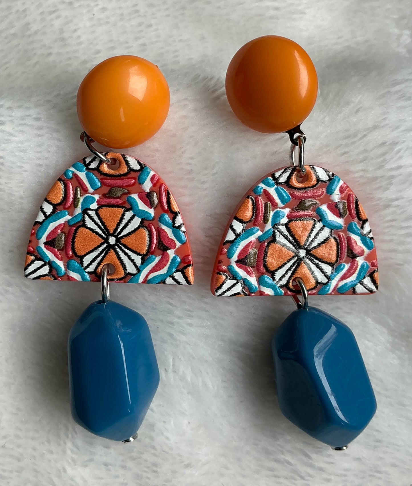 1pair Bizarre irregular stud earrings set