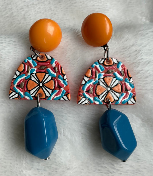1pair Bizarre irregular stud earrings set