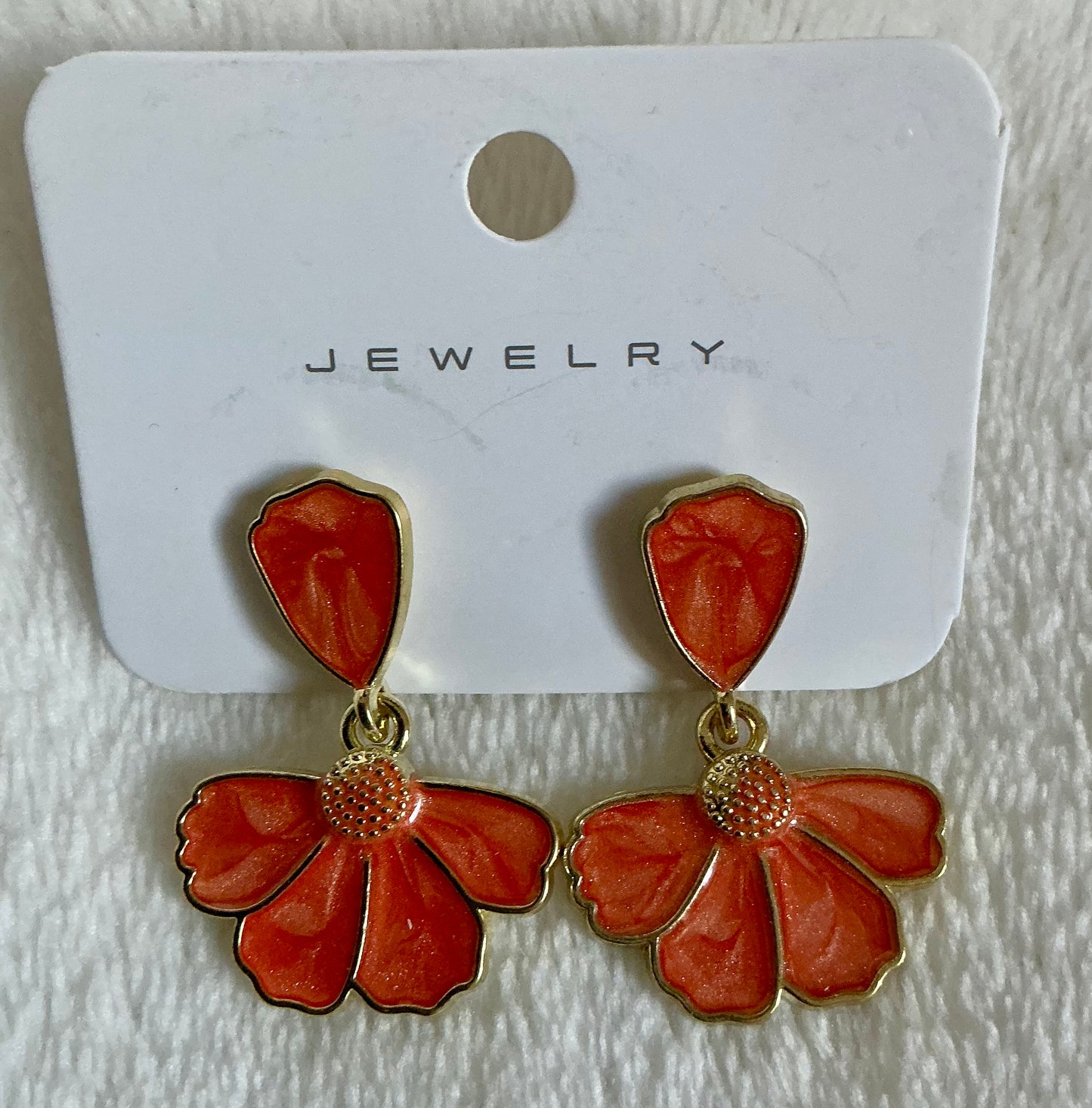 One Pair of Fashion Flower Stitched 5-Petal Women's Earrings