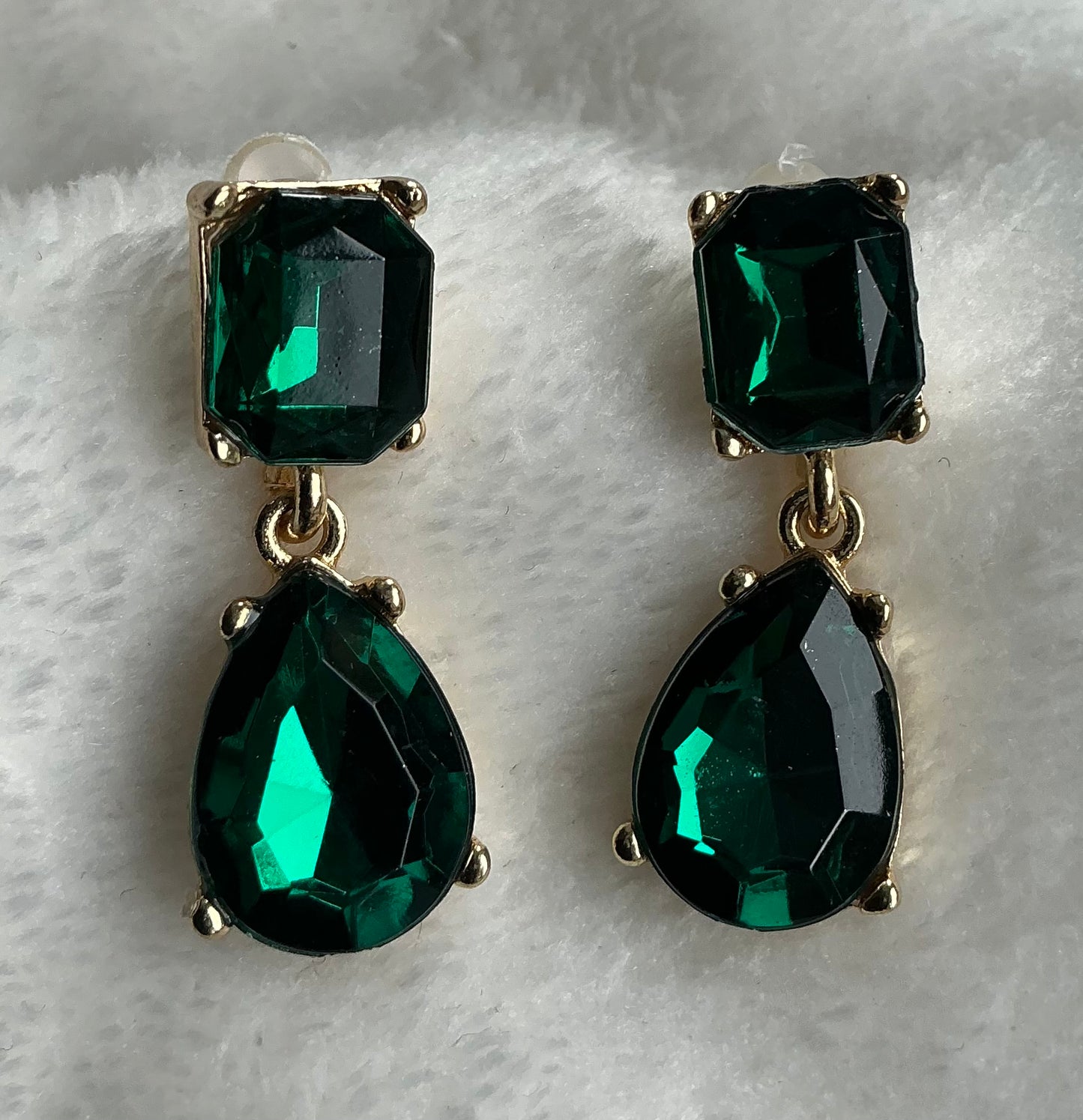 Exquisite Luxurious Elegant Borgia-Style Inlaid Shiny Rhinestone Women's Drop Earrings