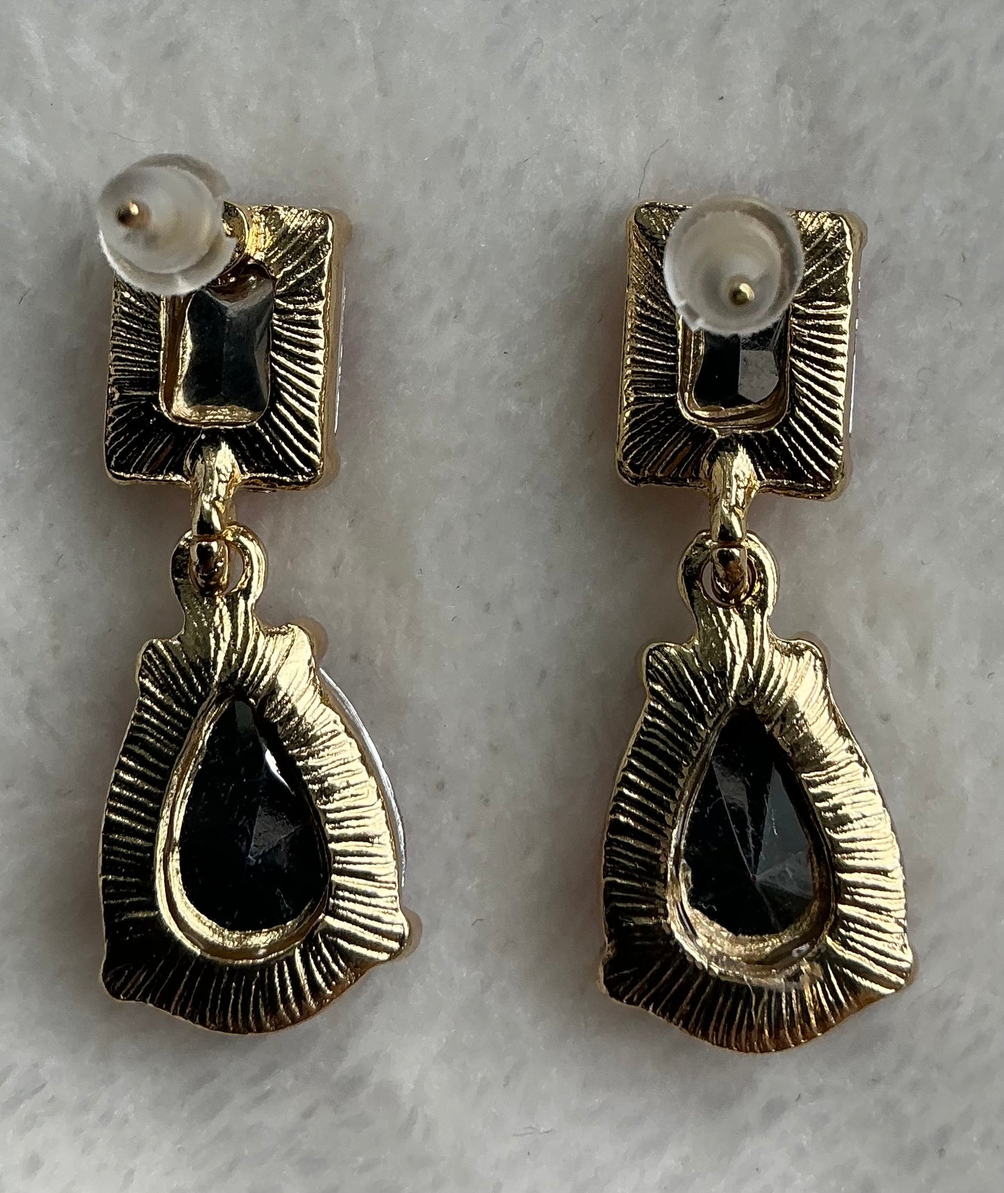 Exquisite Luxurious Elegant Borgia-Style Inlaid Shiny Rhinestone Women's Drop Earrings