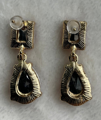 Exquisite Luxurious Elegant Borgia-Style Inlaid Shiny Rhinestone Women's Drop Earrings
