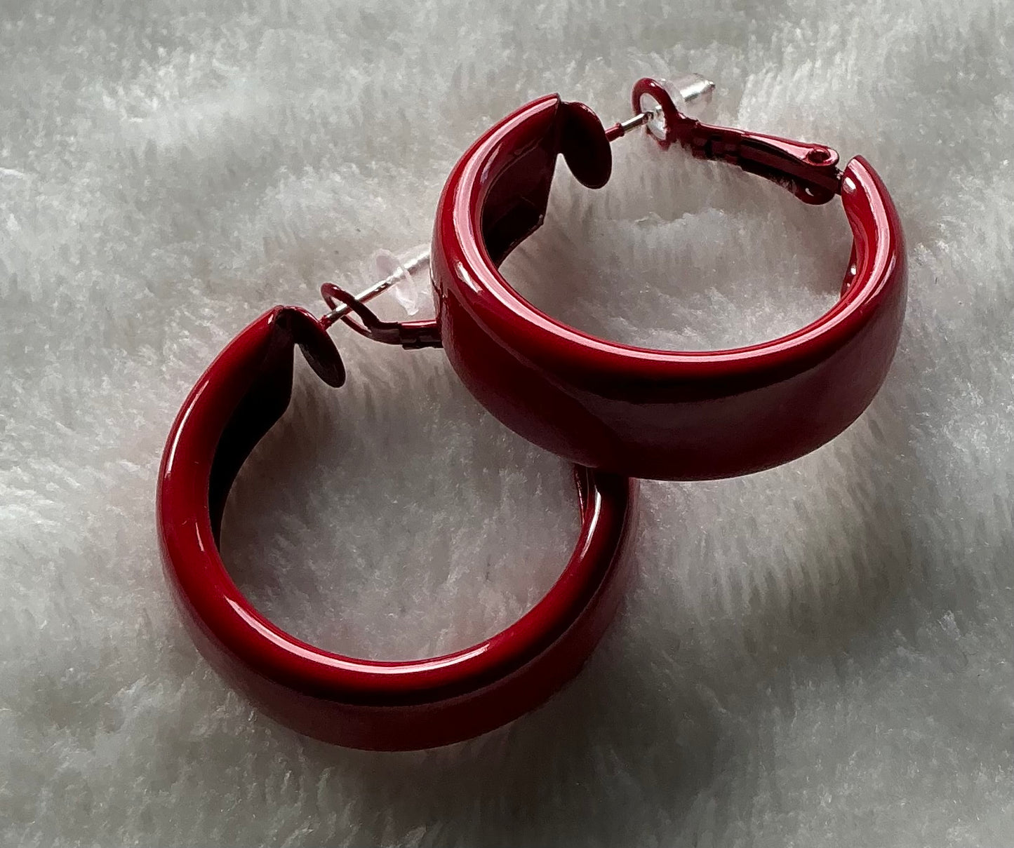 A Pair of Vintage Red High-End Statement Earrings
