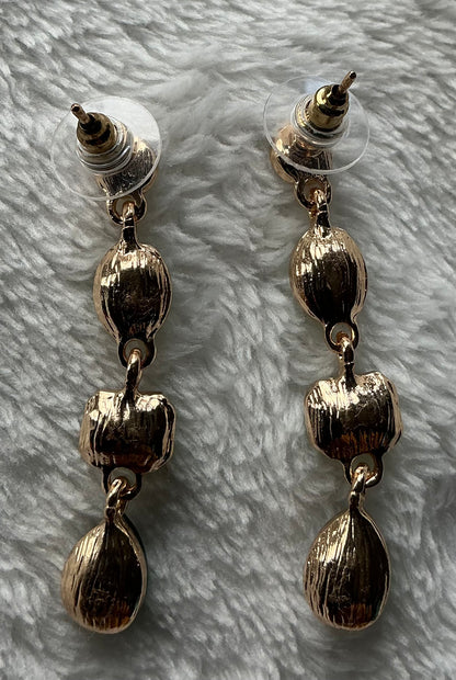 Emerald Green Multi-Stone Drop Earrings