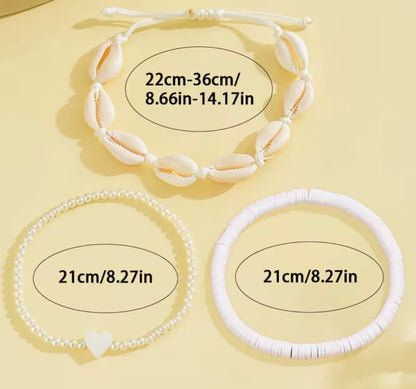 3pcs Women's Anklet Set