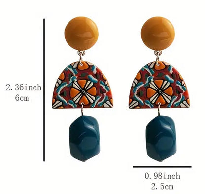 1pair Bizarre irregular stud earrings set