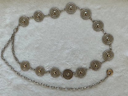 Elegant silver / gold Beaded Waist Belt - Durable Alloy, Non-Tarnish Finish