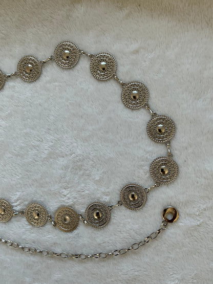 Elegant silver / gold Beaded Waist Belt - Durable Alloy, Non-Tarnish Finish