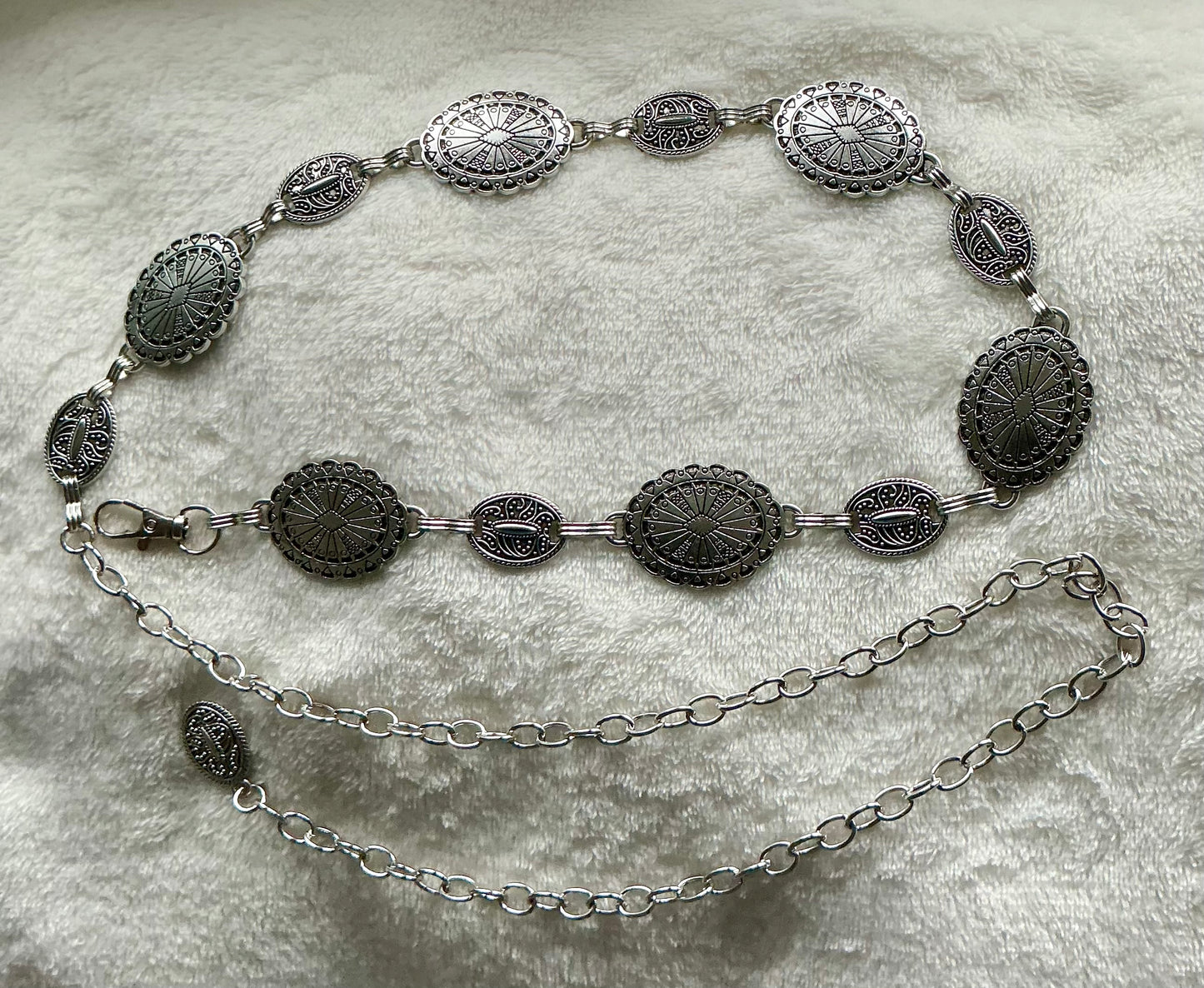 Retro style women's metal waist chain