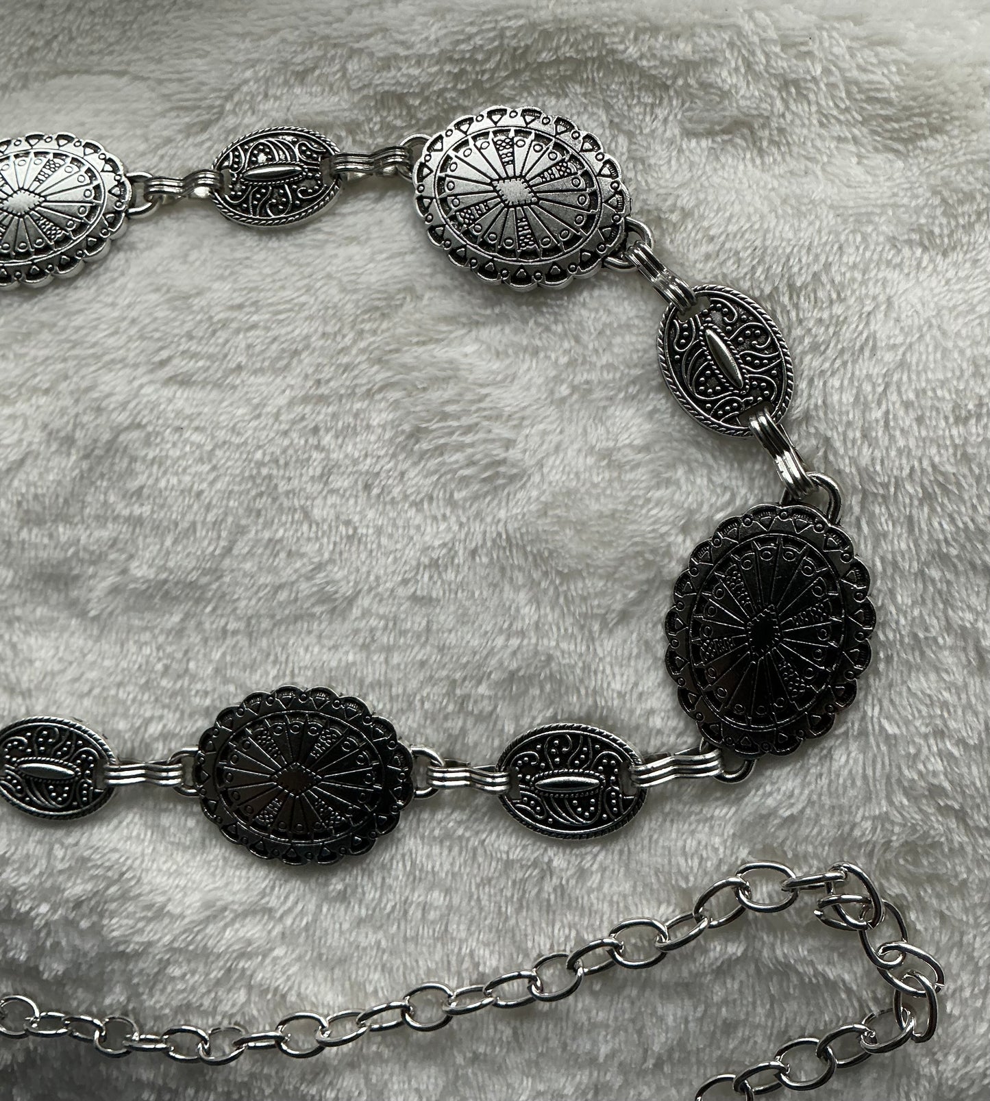 Retro style women's metal waist chain