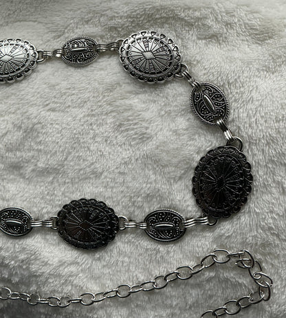 Retro style women's metal waist chain