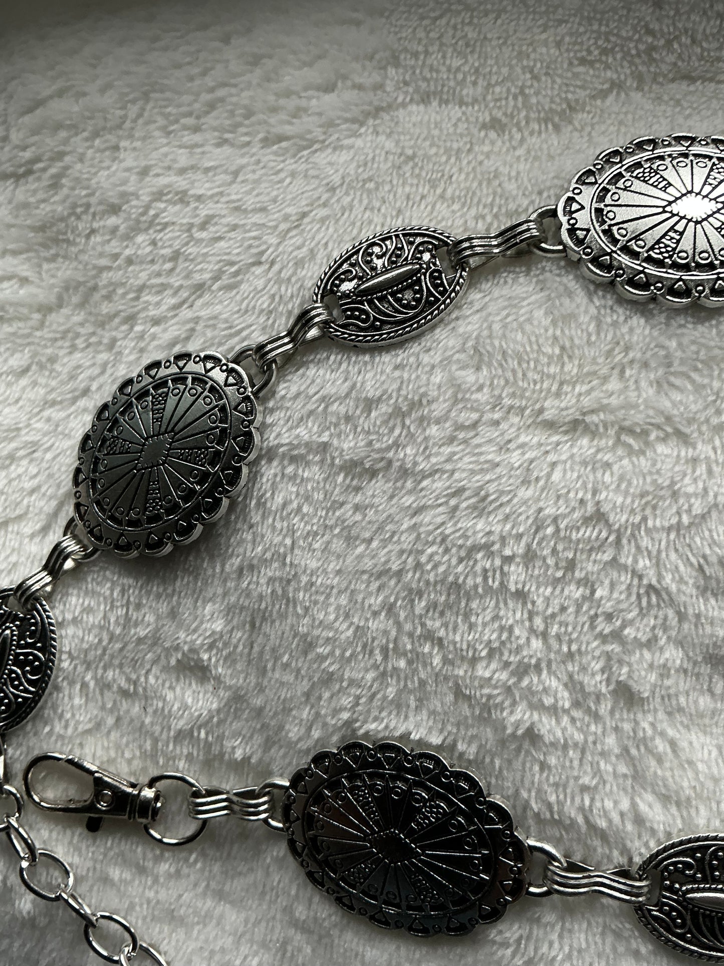 Retro style women's metal waist chain