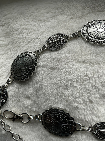 Retro style women's metal waist chain